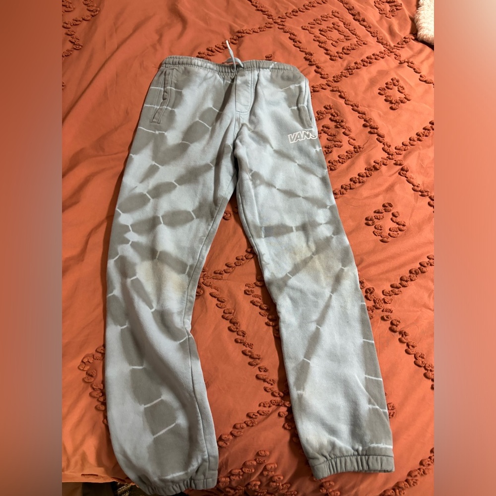 Vans Gray and Blue Tie Dye Sweatpants Relaxed Fit